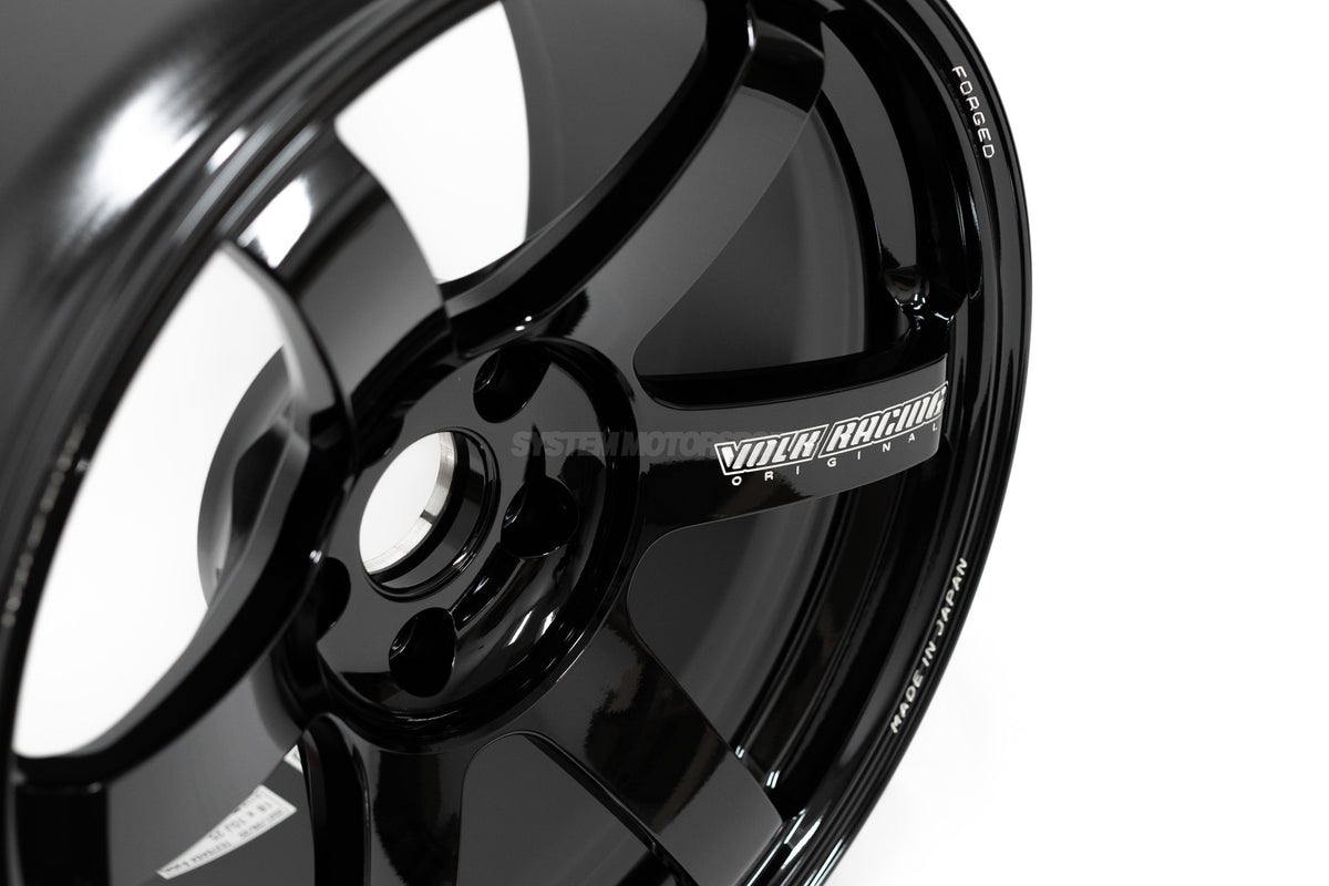 Volk Racing TE37 Saga S-Plus - 18x9.5 / +27 / 5x114.3 - Gloss Black (Tesla Model 3 Fitment) *Set of 4*