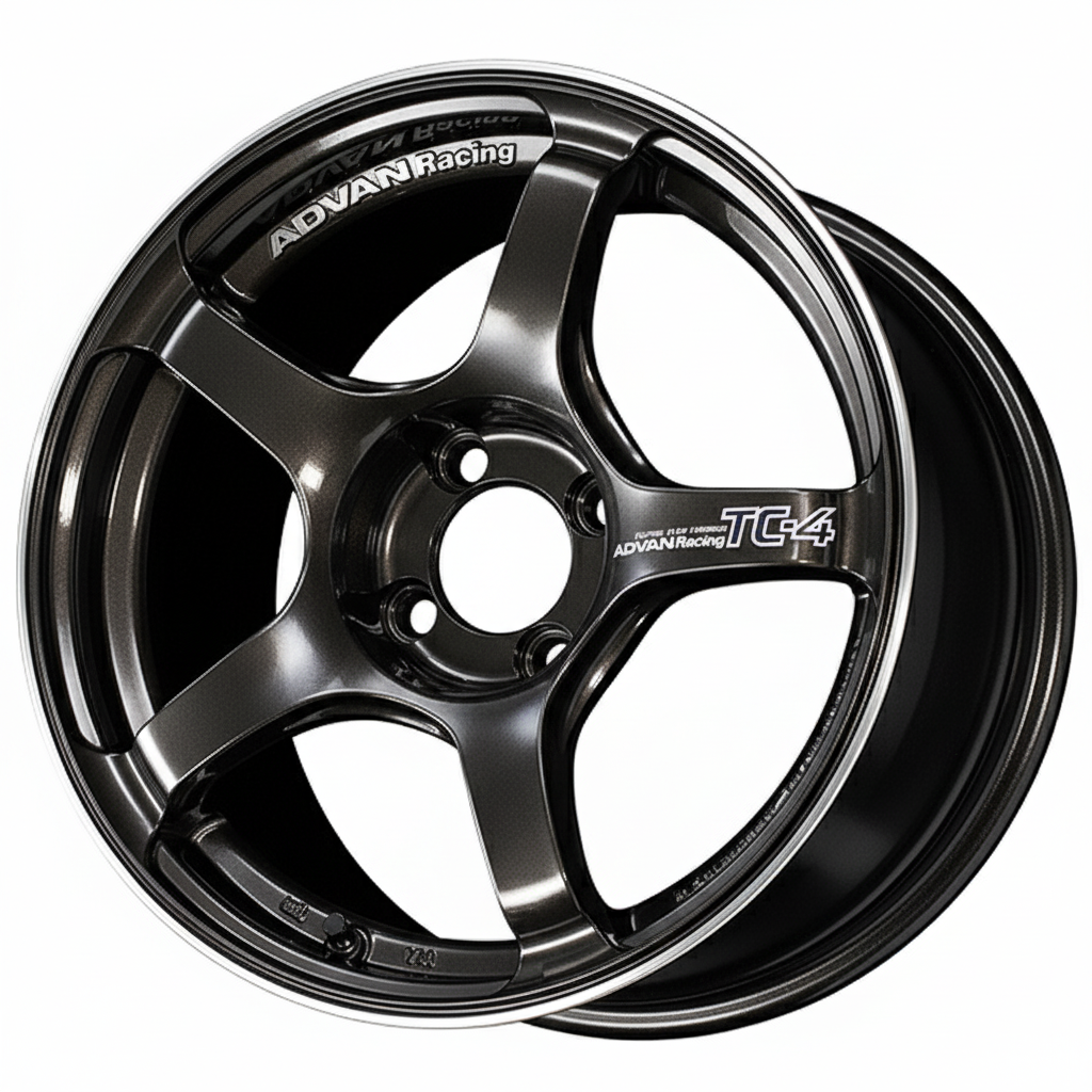 Advan TC-4 - 16x8 / +38 / 4x100 - Black Gunmetallic & Ring *Set of 4*