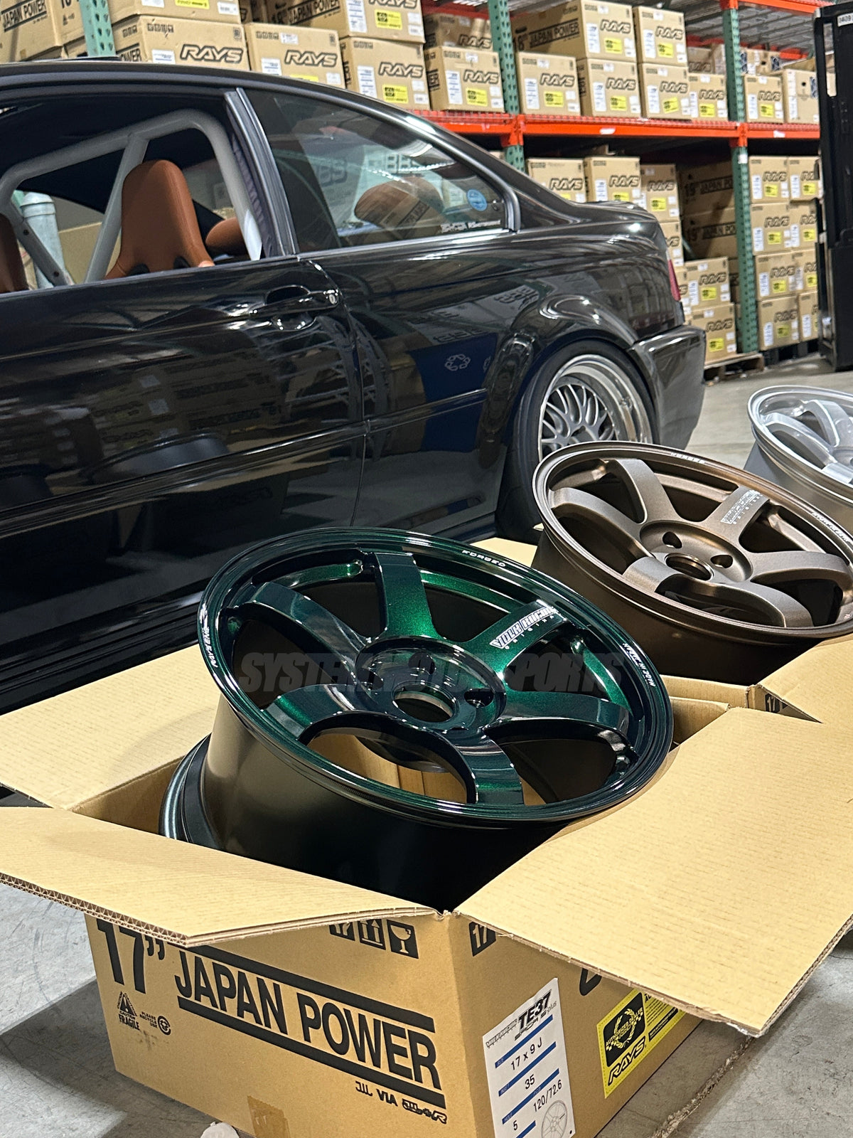 Volk Racing TE37 Saga S-Plus - 17x9 / +35 / 5x120 - Racing Green (BMW E36 M3 Fitment) *Set of 4*