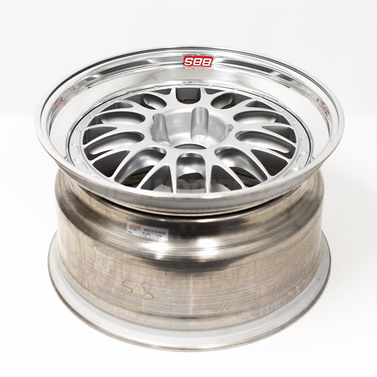 BBS E88 - 18x9.5 / 18x11 / 5x120 (Race Pocket Center) - Silver (E90 M3 / E92 M3 / E93 M3 Fitment) *Set of 4*