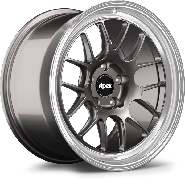 Apex ML-7RT Machined Lip Race Silver Wheel