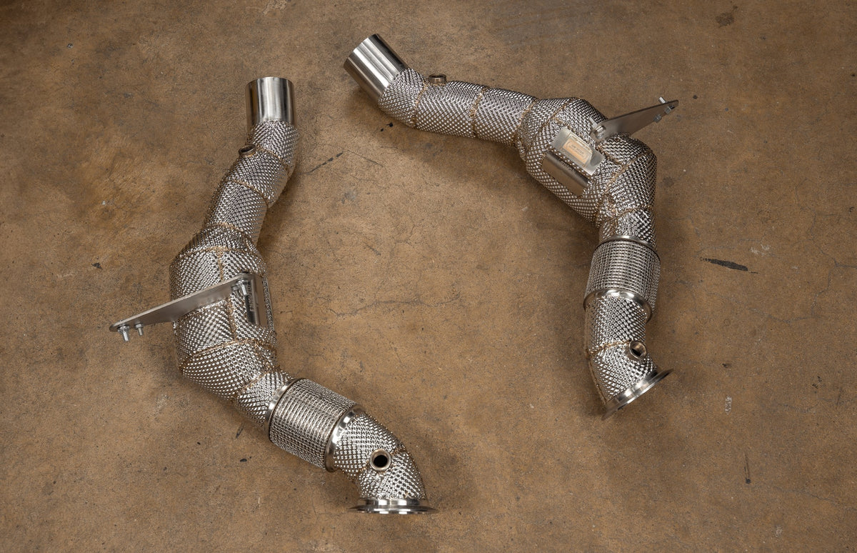 Valvetronic Designs Ferrari 488 GTB / Spider / Pista 400 Cell Catted Downpipes