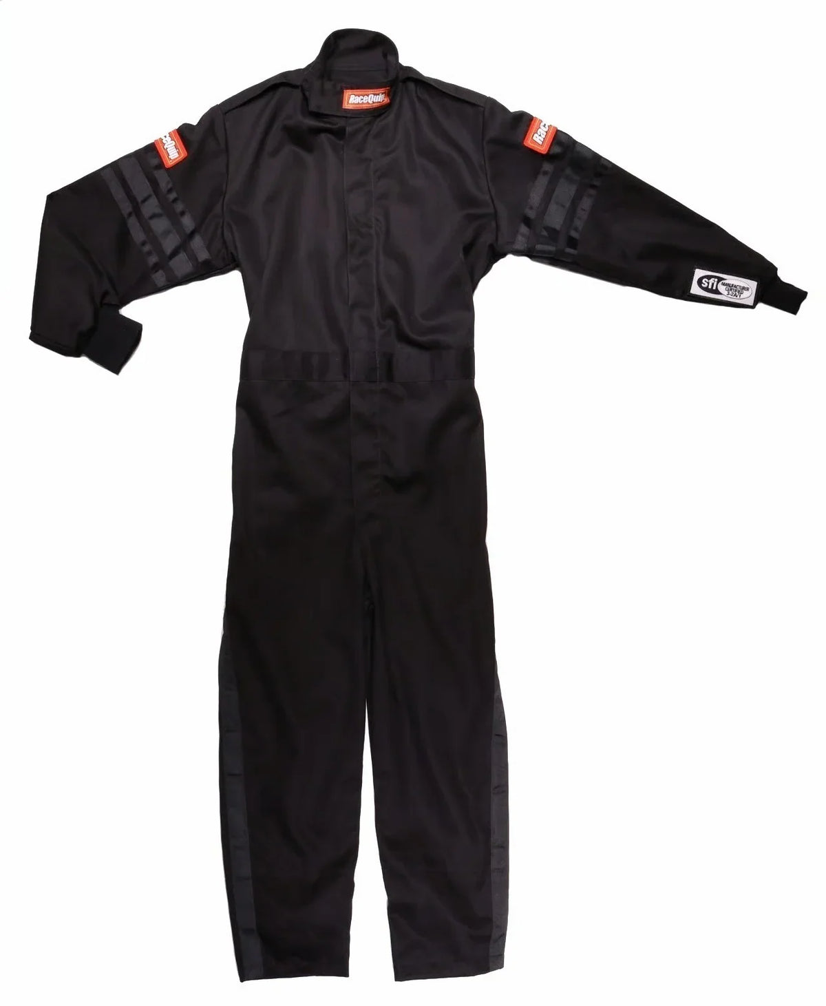 RaceQuip Black Trim SFI-1 JR. Suit - Kids Large