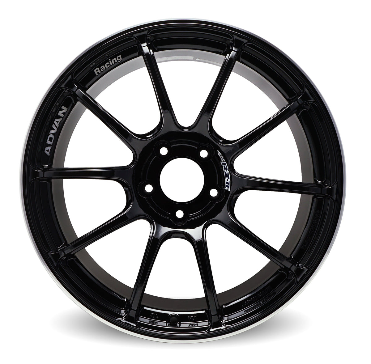 Advan RZII - 17x9 +45 5x114.3 - Racing Gloss Black & Ring *Set of 4*