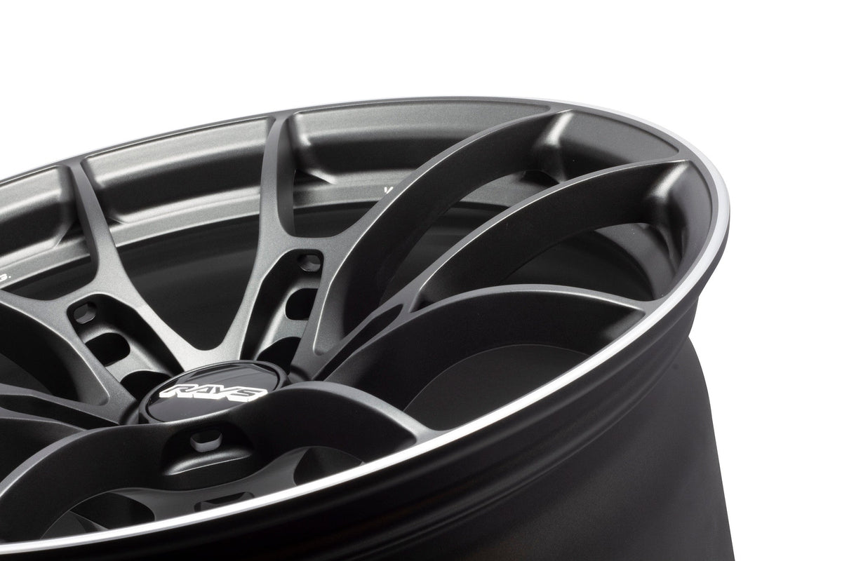 Volk Racing G025 - 19x9.5 / +44 / 5x120 - Matte Gunblack / Rim Edge DC *Set of 4*