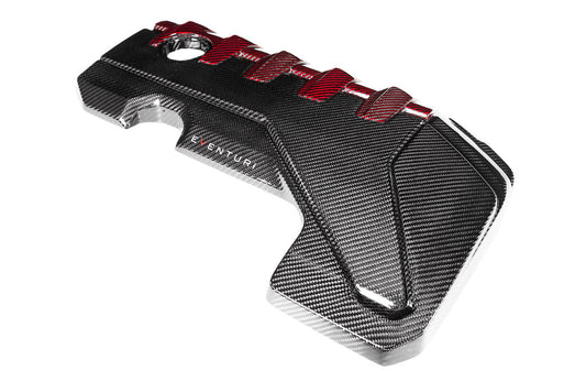 Eventuri Audi 8Y / 8V RS3 / 8S TTRS Black Carbon and Red Kevlar Engine Cover