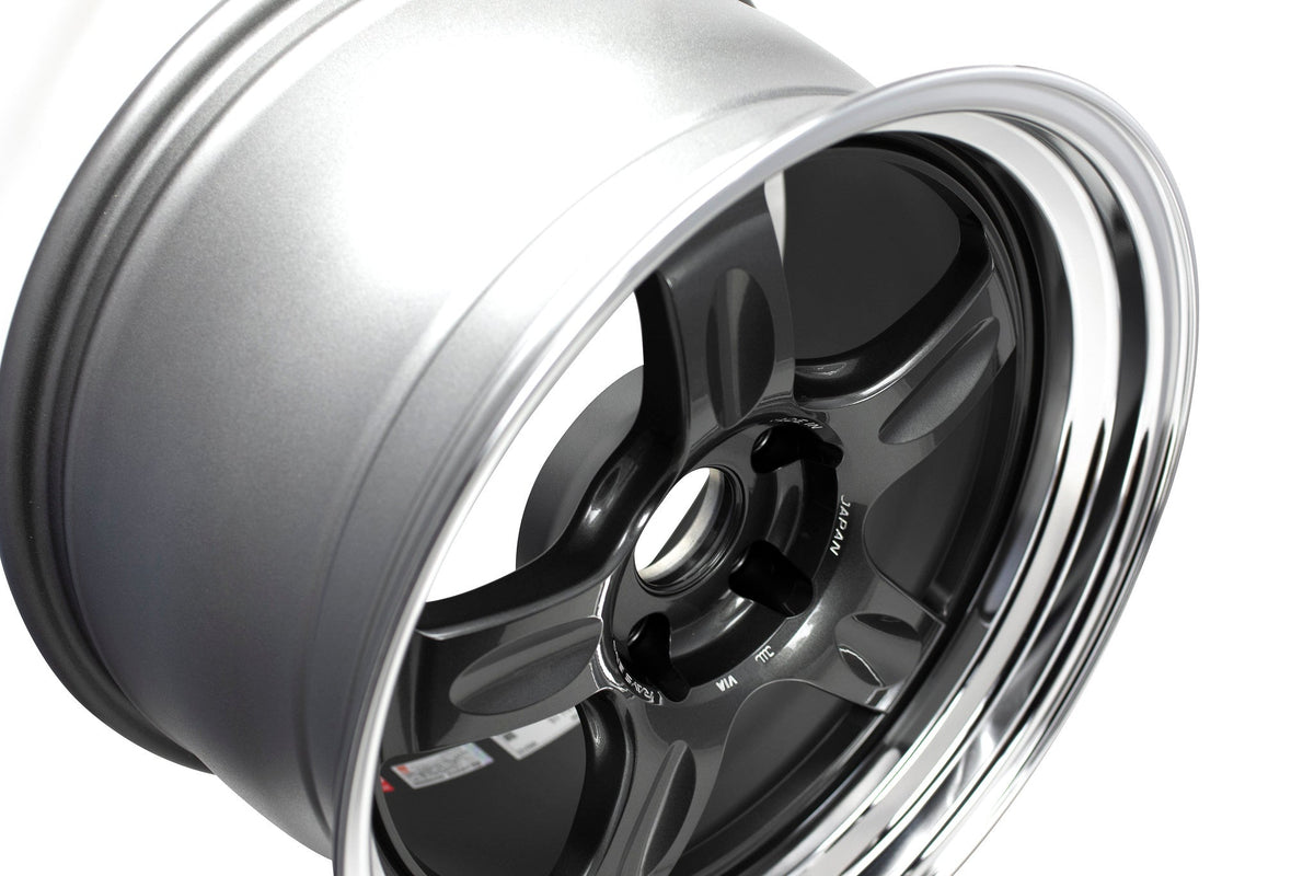 Volk Racing 21C - 18x10.5 +0 5x114.3 - Dark Gunmetal / Rim DC *Set of 4*