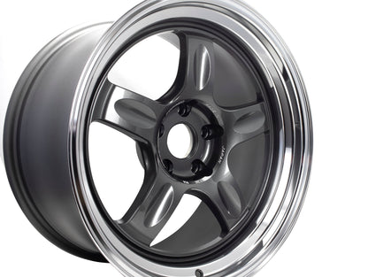 Volk Racing 21C - 18x10.5 +0 5x114.3 - Dark Gunmetal / Rim DC *Set of 4*