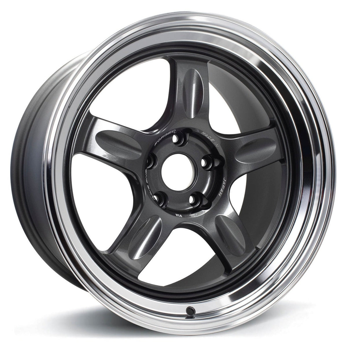 Volk Racing 21C - 18x10.5 +0 5x114.3 - Dark Gunmetal / Rim DC *Set of 4*