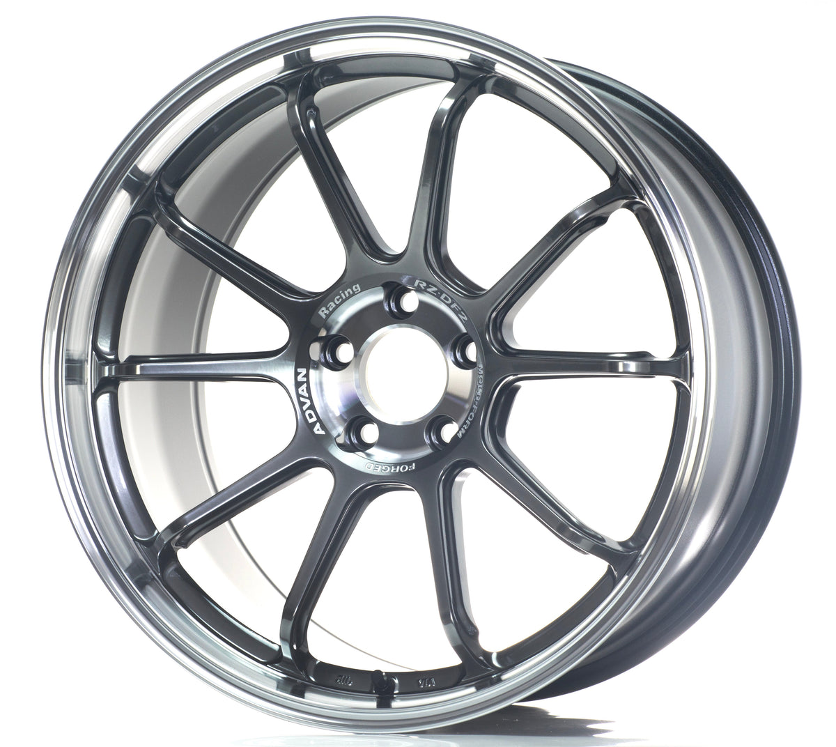 Advan RZ-DF2 - 19x9.5 +22 / 19x10.5 +32 / 5x120 - Diamond Cut & Hyper Platinum Black (F80 M3 / F82 M4 / F87 M2 Fitment) *Set of 4*