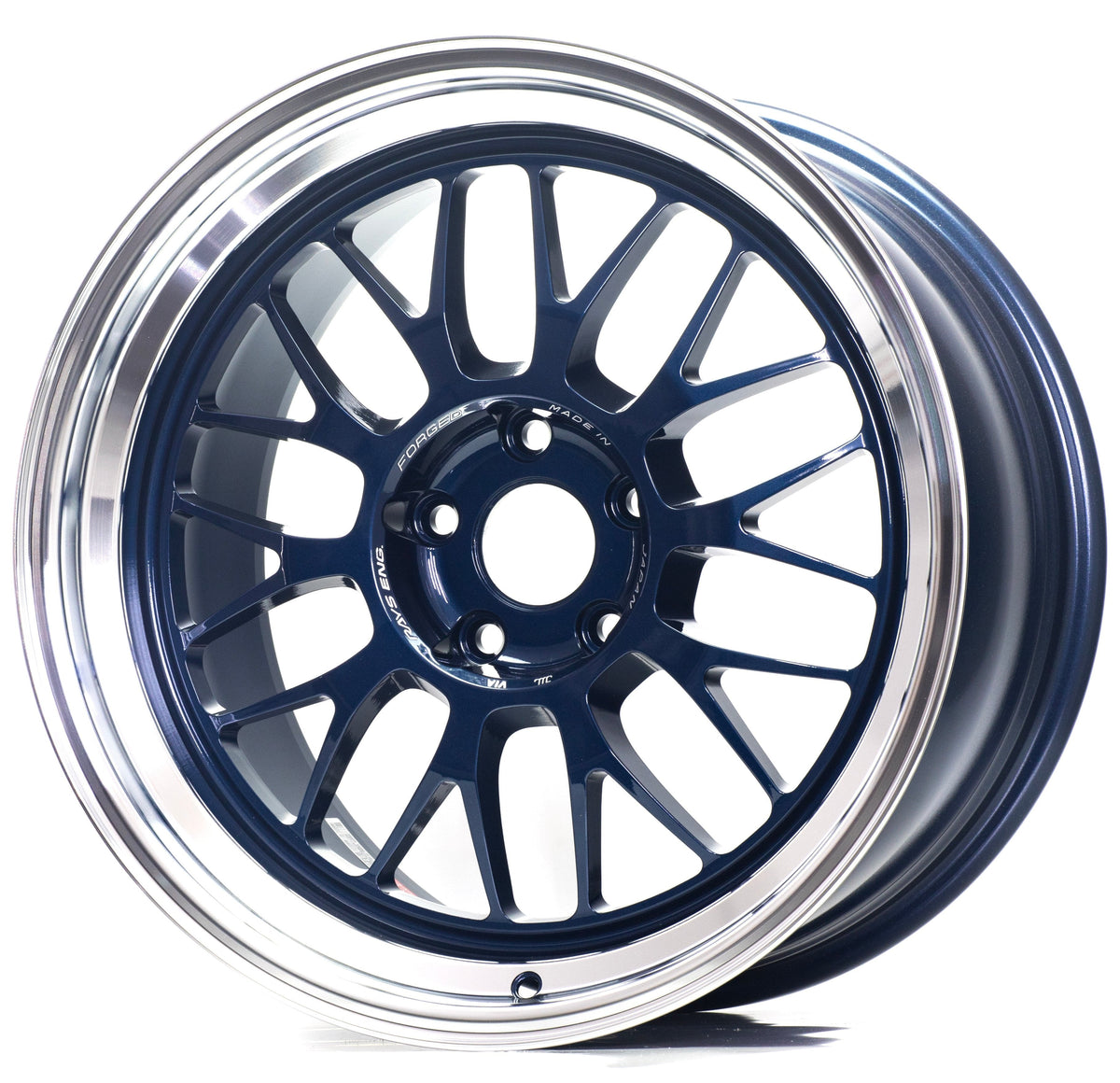 Volk Racing 21A - 18x10.5 / +22 / 5x120 - Mag Blue / Rim DC (BMW E90 M3 / E92 M3 / E93 M3 Fitment) *Set of 4*
