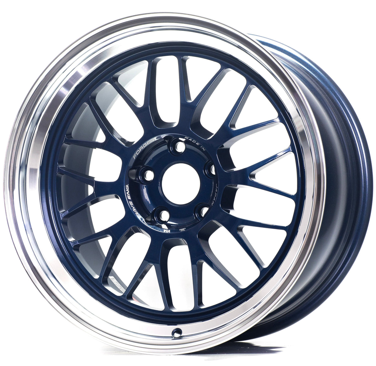 Volk Racing 21A - 18x9.5 +22 / 18x10.5 +22 / 5x120 - Mag Blue / Rim DC (BMW E90 M3 / E92 M3 / E93 M3 Fitment) *Set of 4*