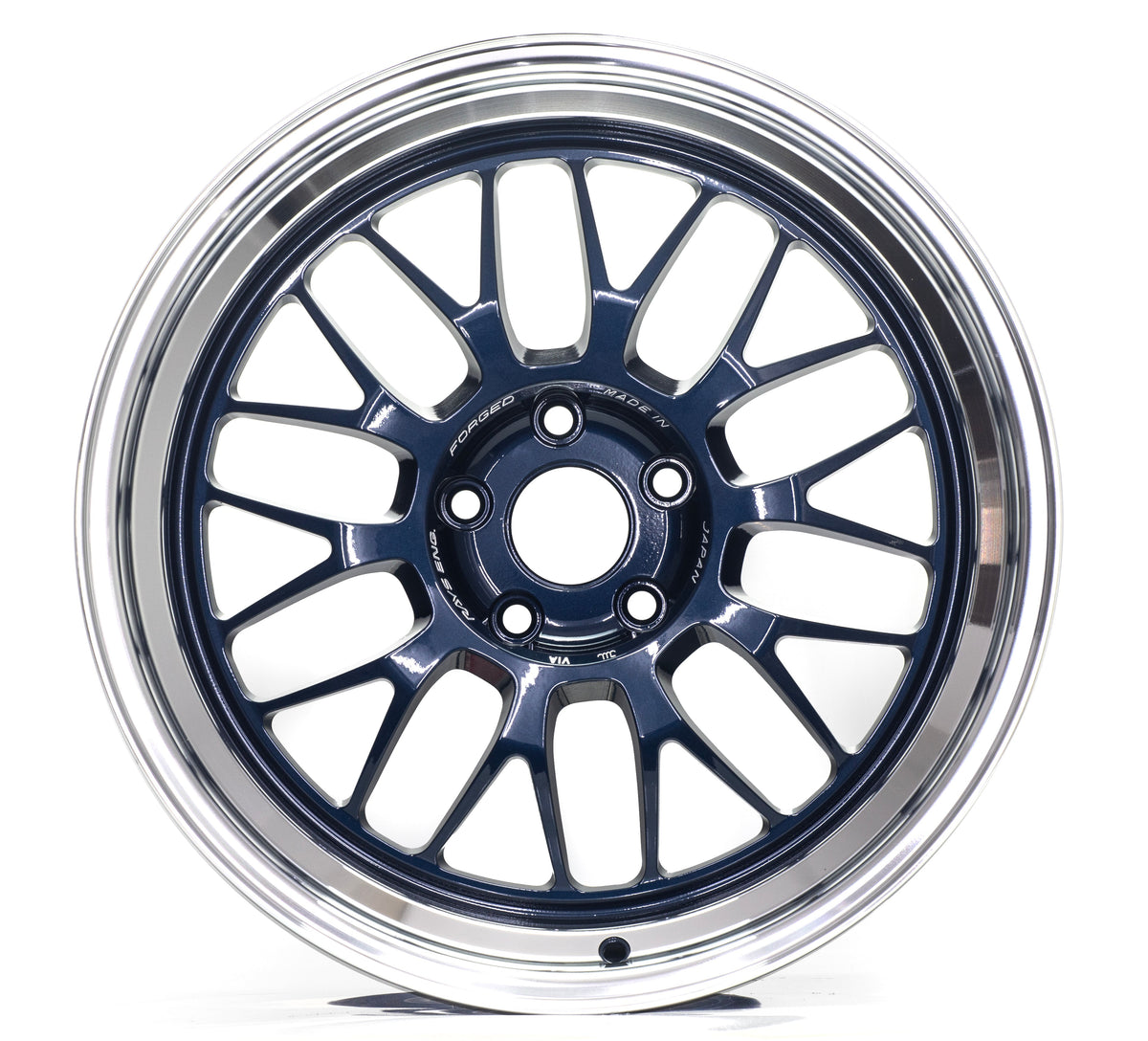 Volk Racing 21A - 18x9.5 +22 / 18x10.5 +22 / 5x120 - Mag Blue / Rim DC (BMW E90 M3 / E92 M3 / E93 M3 Fitment) *Set of 4*