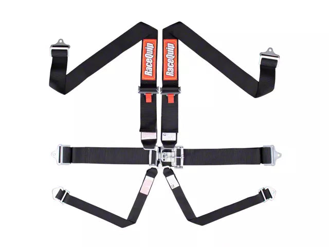 RaceQuip Black L & L 6pt Seat Belt