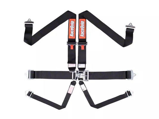 RaceQuip Black L & L 6pt Seat Belt