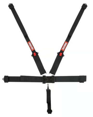 RaceQuip Black L & L 5pt HNR Seat Belt