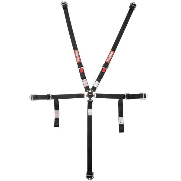 RaceQuip Black JR. CAMLOCK 5pt Seat Belt