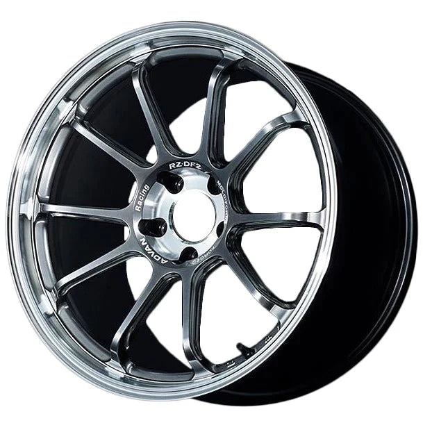 Advan RZ-DF2 - 19x9.5 +22 / 19x10.5 +32 / 5x120 - Diamond Cut & Hyper Platinum Black (F80 M3 / F82 M4 / F87 M2 Fitment) *Set of 4*