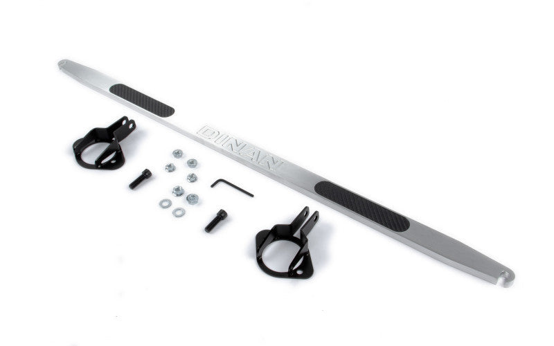 Dinan 99-06 BMW 323i/325i/328i/330i/M3 (E46) Brushed Alum. w/Carbon Inlays Shock Tower Brace - Rear