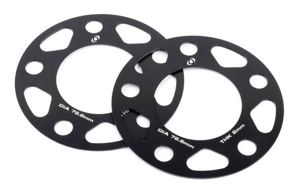 Dinan Wheel Spacers - 5x120 - 72.6mm CB - 2mm Thick (Set of 2)