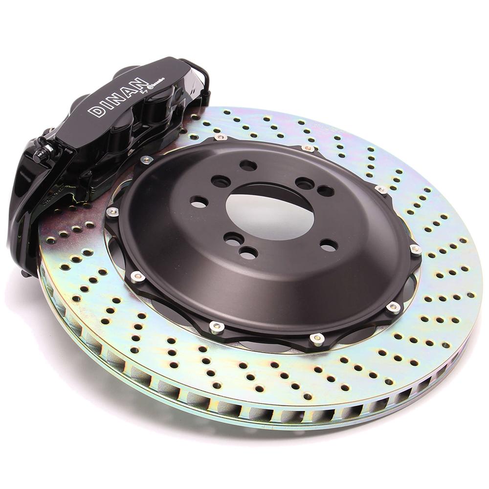 Dinan 08-13 BMW 1-Series (E82) Black Caliper/Drilled Brake Set - Rear