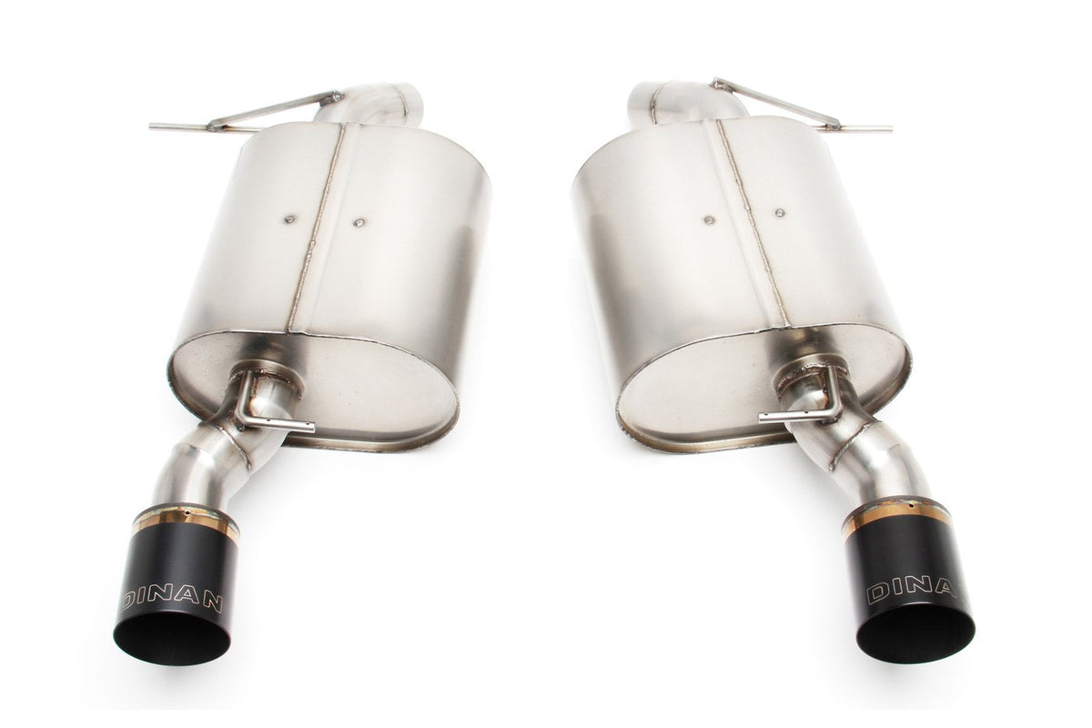 Dinan 07-13 BMW 335i/335is/335xi (E92/E93) Free Flow Axleback Exhaust System - Black Tips