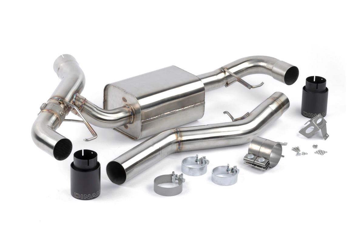 Dinan 19-26 BMW 330i (G20)/21-26 BMW 430i (G22) Valved Axleback Exhaust System - Black Tips