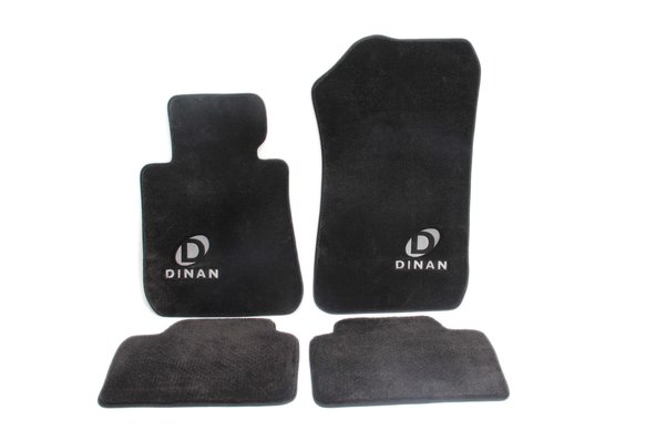 Dinan 14-18 BMW X5 xDrive35i F85-X5M/F15 X5 Signature Floor Mats Black w/ Silver Logo - Set of 4