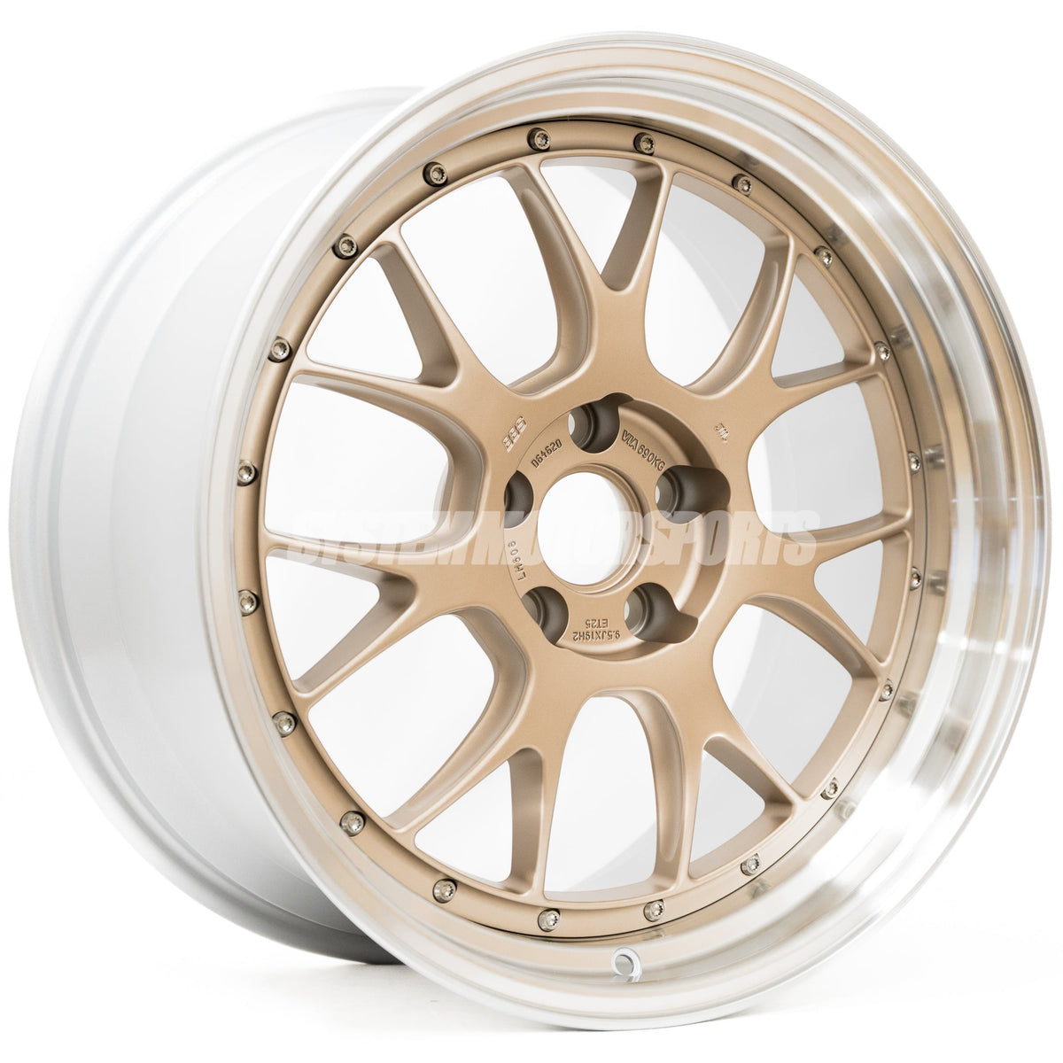 BBS LM-R - 19x9.5 / +25 / 5x114.3 - Citrine Gold w/ Bright Cut Lip (Tesla Model 3/Y Fitment) *Set of 4*
