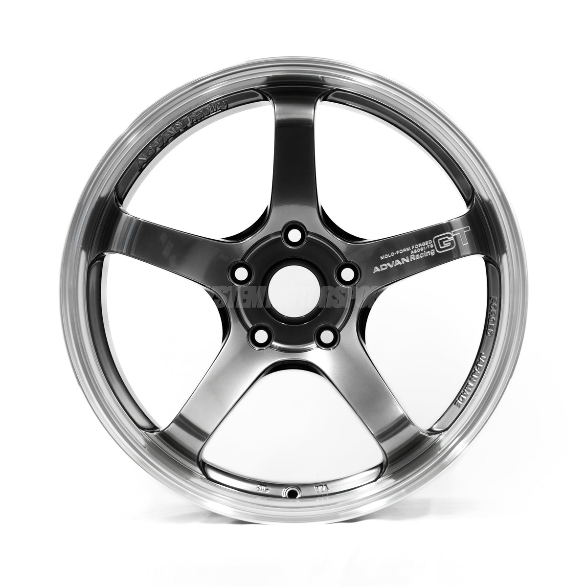 Advan Racing GT for Porsche - 19x9 / 19x12 / 5x130 - Machining & Hyper Platinum Black (997 NB Fitment) *Set of 4*