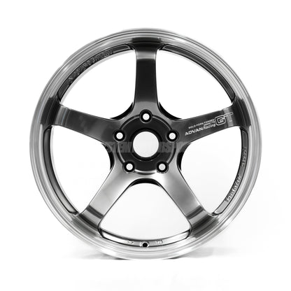 Advan Racing GT for Porsche - 19x9 / 19x12 / 5x130 - Machining & Hyper Platinum Black (997 NB Fitment) *Set of 4*