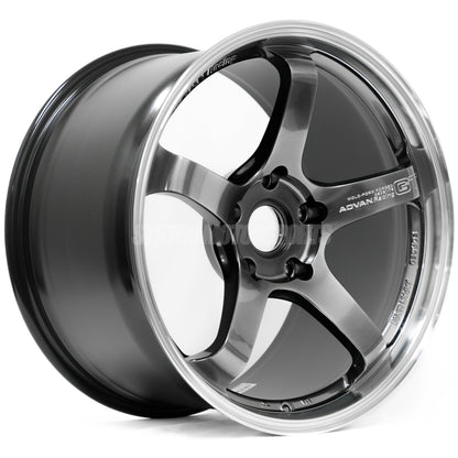 Advan Racing GT for Porsche - 19x9 / 19x12 / 5x130 - Machining & Hyper Platinum Black (997 NB Fitment) *Set of 4*