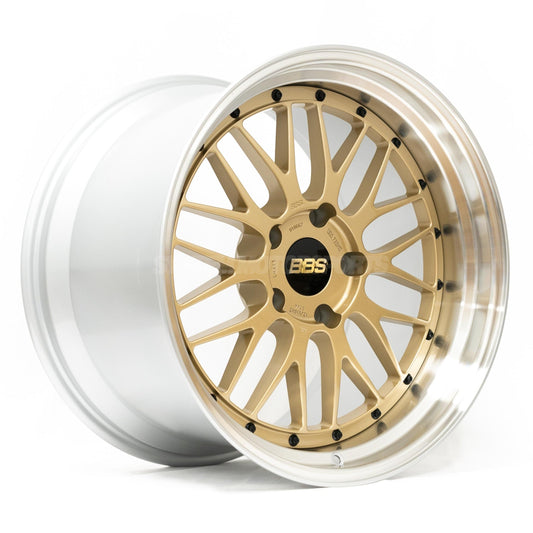 BBS LM - 20x9.5 / 5x114.3 - Gold w/ Diamond Cut Rim (Tesla Model 3 / Tesla Model Y Fitment) *Set of 4*