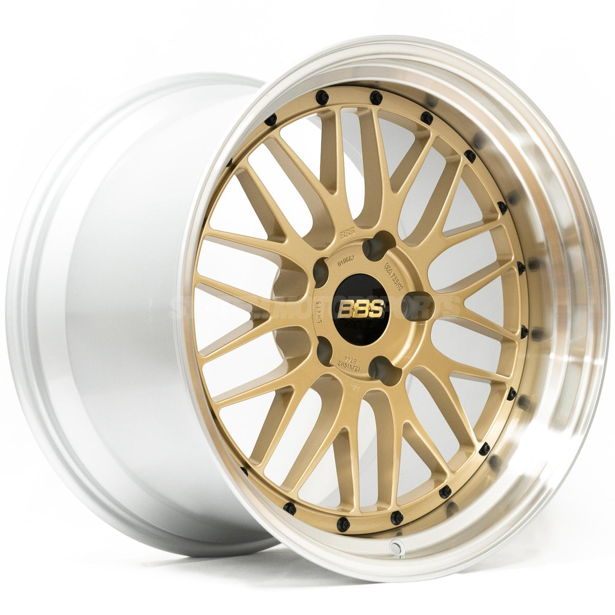 BBS LM - 19x8.5 +50 / 19x12 +44 / 5x130 - Gold w/ Diamond Cut Rim *Set of 4*