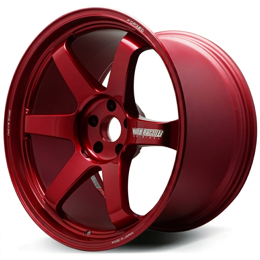 Volk Racing TE37 Ultra M-Spec - 19x10 / +30 / 5x114.3 - Red (Tesla Model 3/Y Fitment) *SET OF 4*