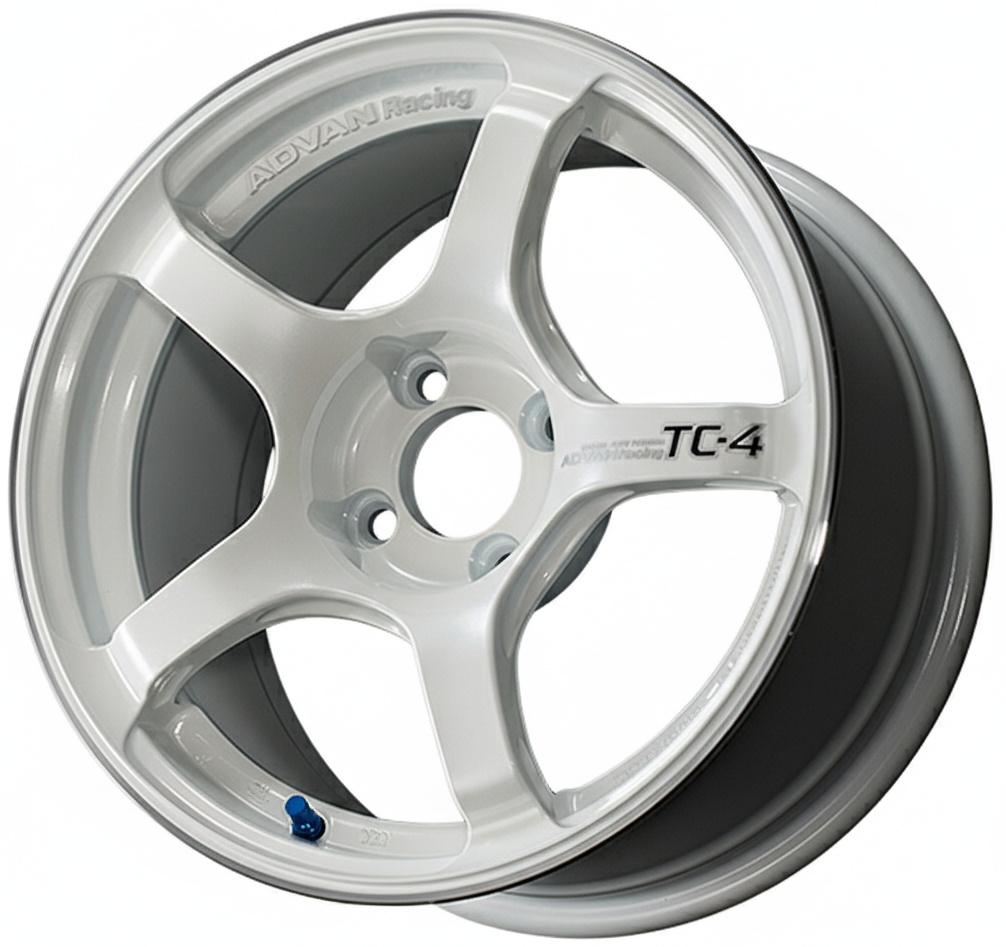 Advan TC-4 - 16x8 / +38 / 4x100 - Racing White Metallic & Ring *Set of 4*