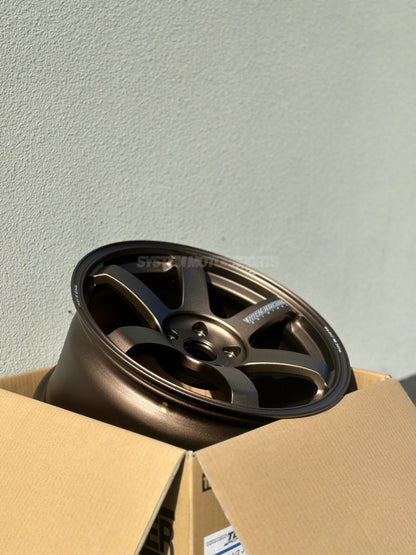 Volk Racing TE37 Saga S-Plus - 18x9.5 / +27 / 5x114.3 - Bronze Almite (Tesla Model 3 Fitment) *Set of 4*