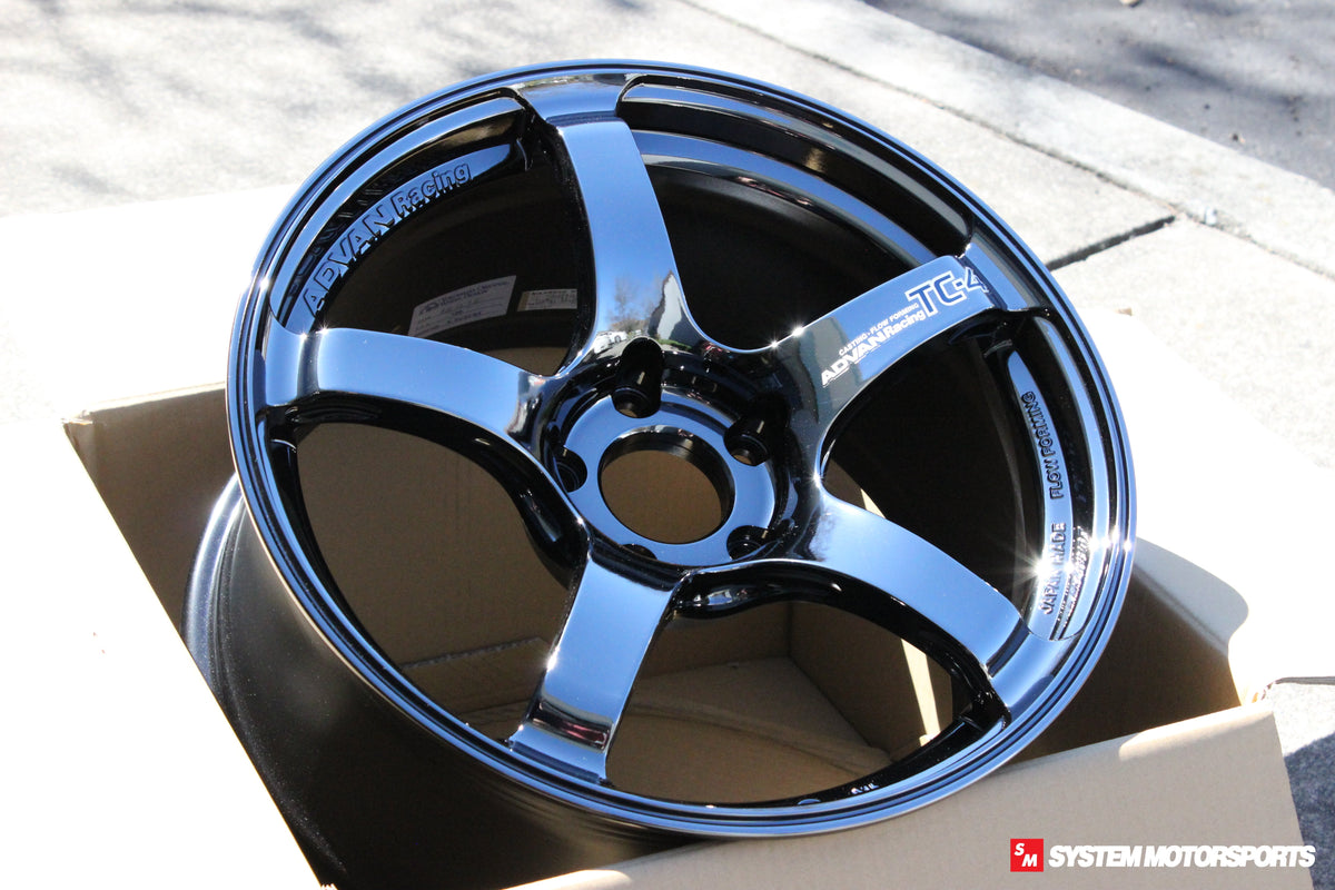 Advan TC-4 18x9.5 +38 5x114.3 Black Chrome *Set of 4* (WRX/STI Fitment)