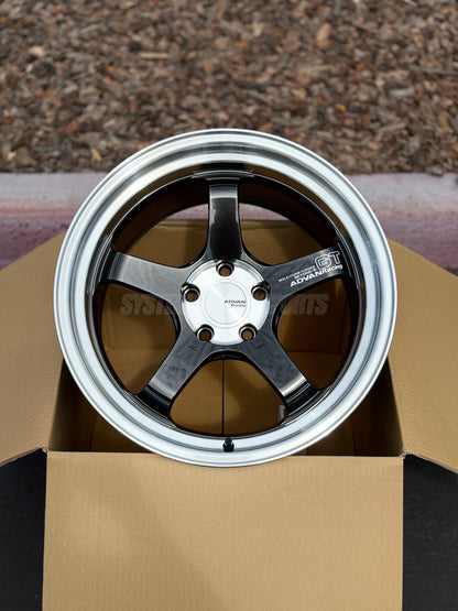 Advan Racing GT Beyond-R - 18x9.5 / +25 / 5x114.3 - Diamond Cut & Dark Platinum Black *Set of 4*