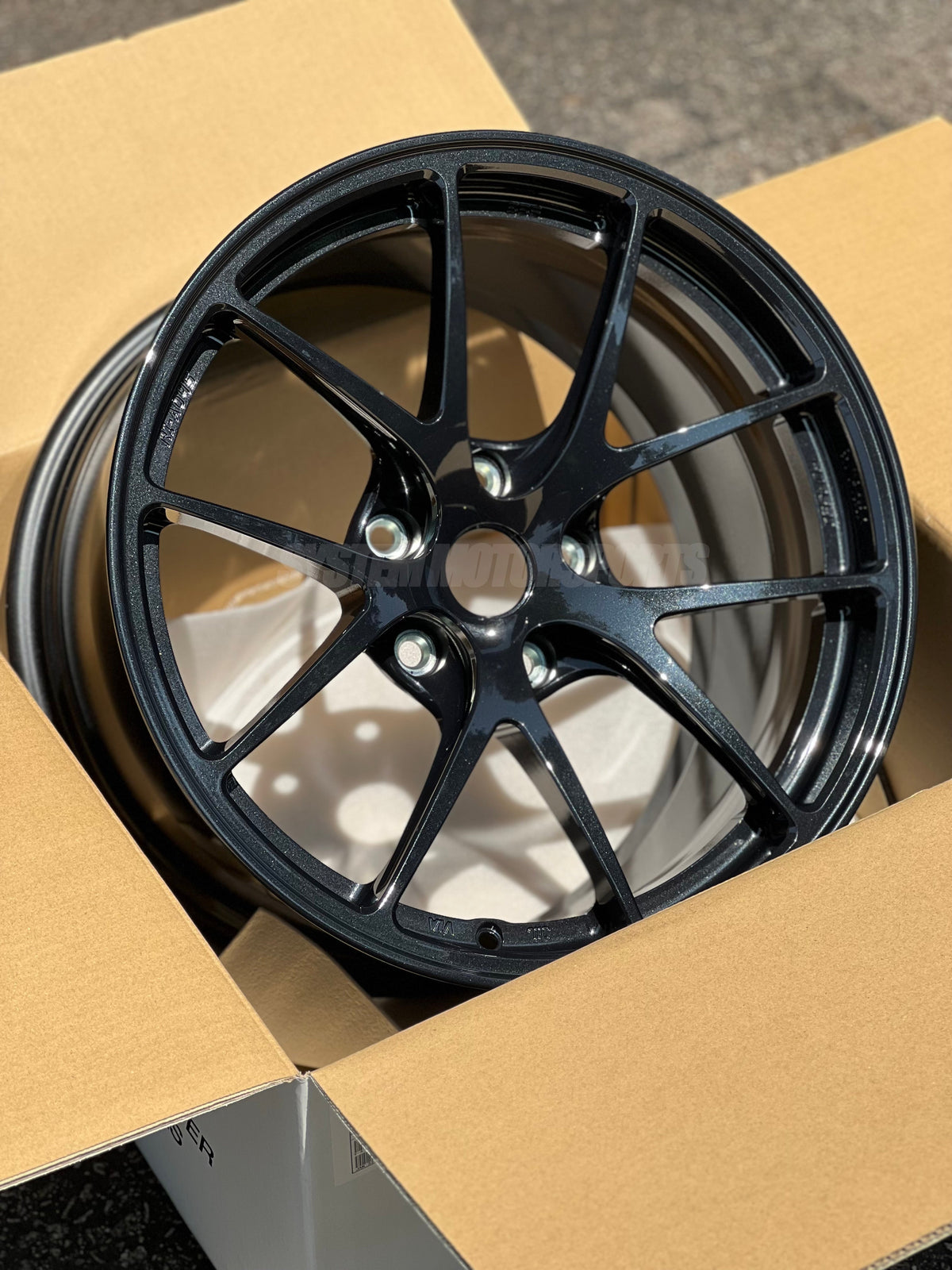 BBS RI-A - 18x10 +25 / 18x11 +37 / 5x120 - Black Blue (F80 M3 / F82 M4 / F87 M2 Fitment) *Set of 4*
