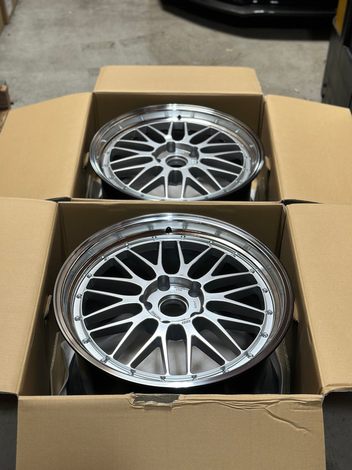 BBS LM - 20x9 / 20x12 / 5x130 - Diamond Silver w/ Black Bright Diamond Cut Rim (Porsche 991 NB Fitment) *Set of 4*