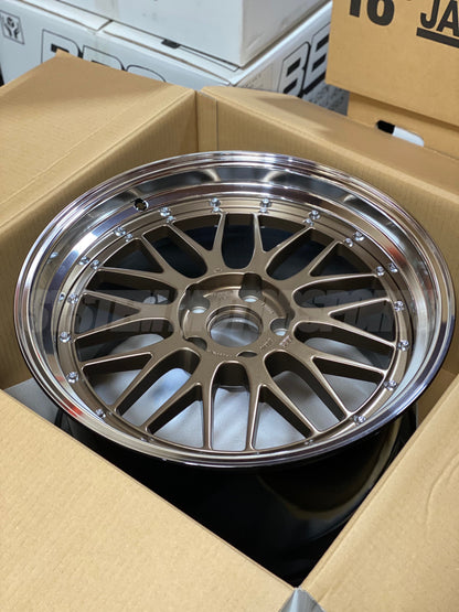 BBS LM - 19x9.5 +22 / 19x11 +37 / 5x120 - Bronze w/ Bright Diamond Cut Rim (F80 M3 / F82 M4 / F87 M2 Fitment) *Set of 4*