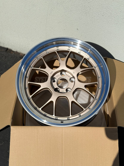 BBS LM-R - 19x9.5 / +25 / 5x114.3 - Citrine Gold w/ Bright Cut Lip (GR Corolla Fitment) *Set of 4*