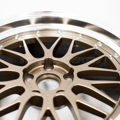BBS LM - 19x9.5 +22 / 19x11 +37 / 5x120 - Bronze w/ Bright Diamond Cut Rim (F80 M3 / F82 M4 / F87 M2 Fitment) *Set of 4*