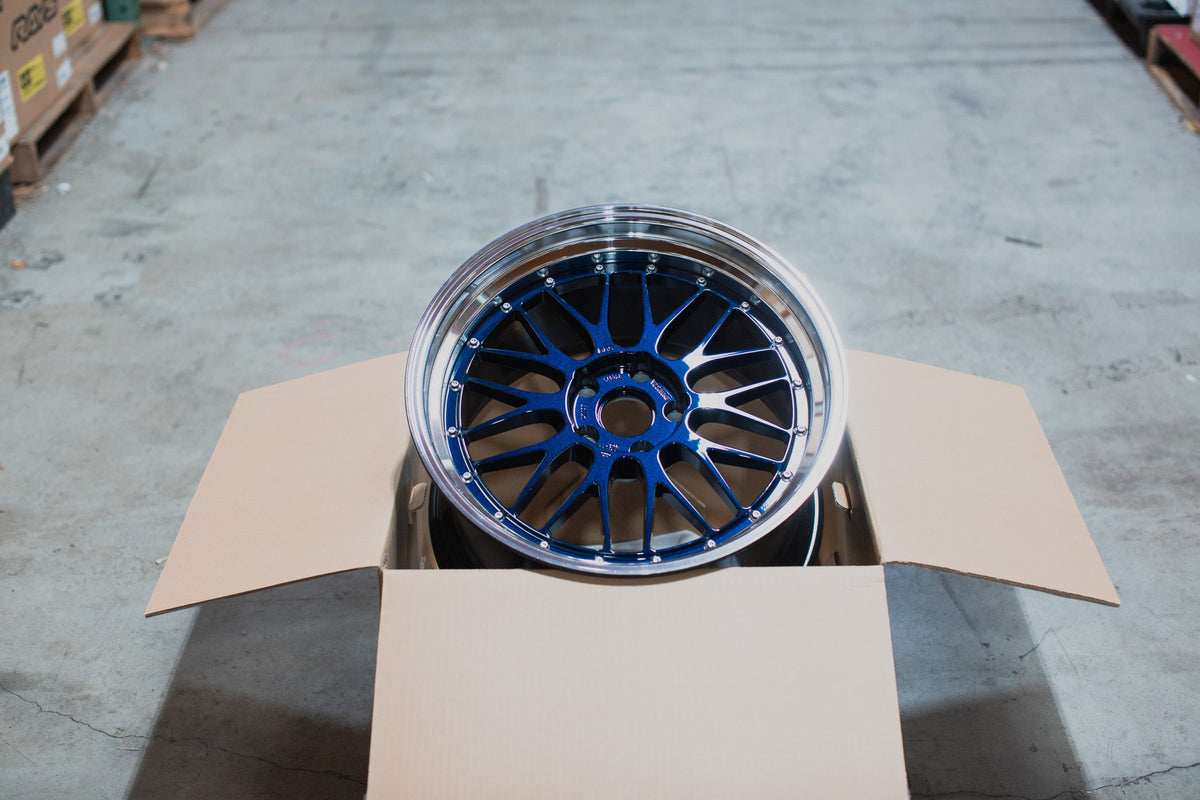 BBS LM - 19x9.5 +22 / 19x11 +37 / 5x120 - Navy Blue Pearl w/ Black Bright Diamond Cut Rim (F80 M3 / F82 M4 / F87 M2 Fitment) *Set of 4*