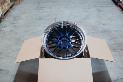 BBS LM - 19x9.5 +22 / 19x11 +37 / 5x120 - Navy Blue Pearl w/ Black Bright Diamond Cut Rim (F80 M3 / F82 M4 / F87 M2 Fitment) *Set of 4*