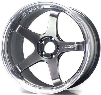 Advan Racing GT Beyond - 19x9.5 +25 / 19x11 +35 / 5x112 - Machining & Hyper Platinum Black (A9x MK5 Supra Fitment) *Set of 4*