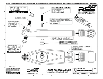 RSS Rear Lower Control Arms (986, 996, 987, 997 All, 981/982/718)