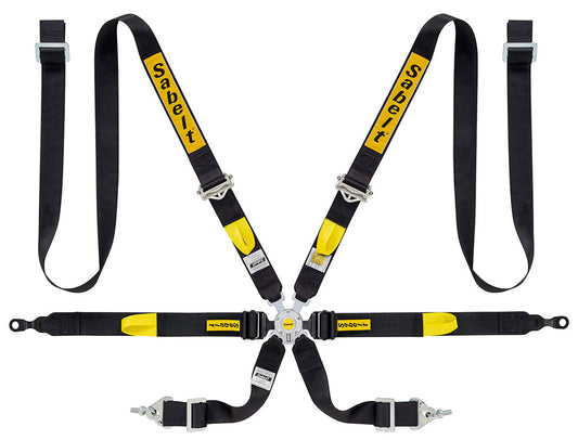 Sabelt FIA8853-2016 Enduro Silver Saloon 2 Inch Double Lap Belts Racing Harness
