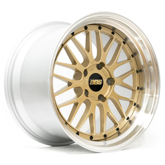 BBS LM - 20x10 +45 5x120, Gold w/ Diamond Cut Rim (LM256GPK)